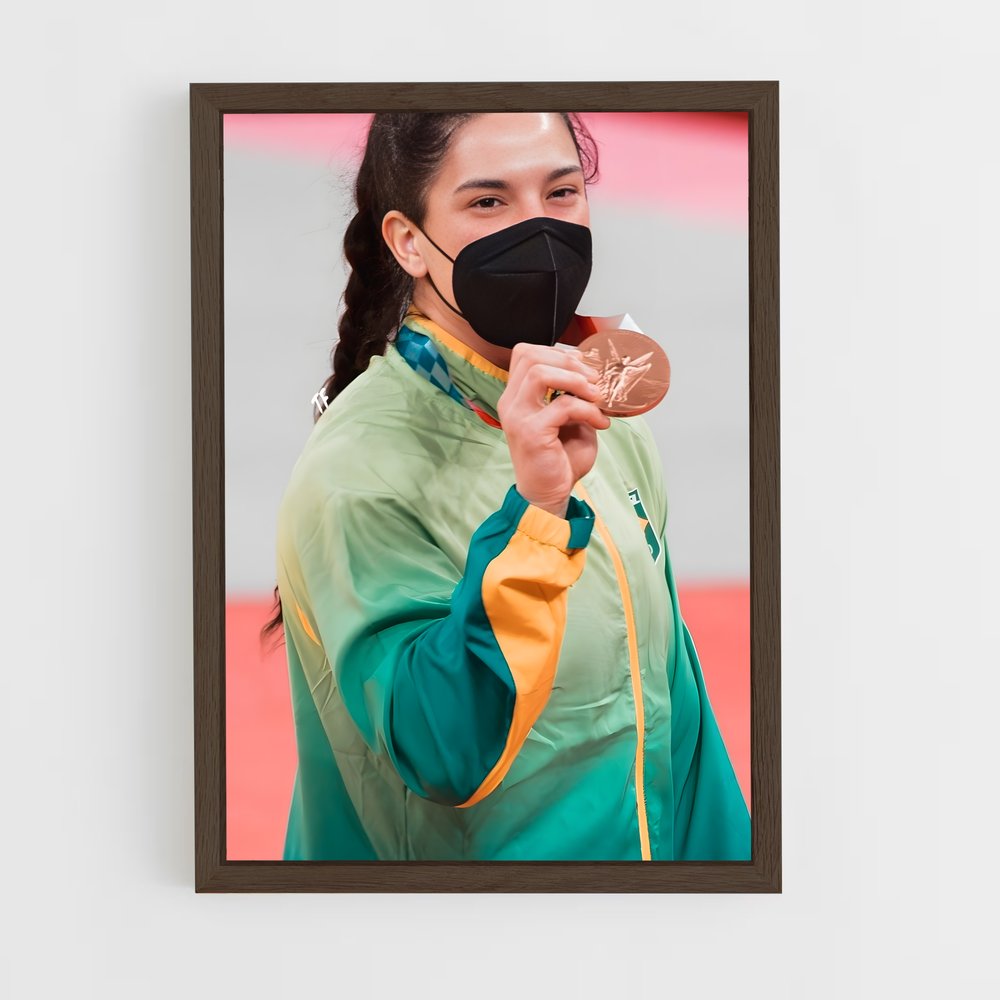 Poster Médaillée Masquée – affiche Judo (vue 5)